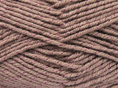 Lot of 4 x 100gr Skeins Ice Yarns SAVER GLITZ Hand Knitting Yarn Light Maroon