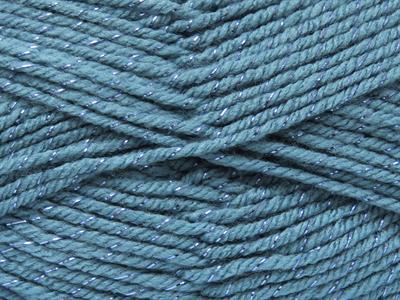Lot of 4 x 100gr Skeins Ice Yarns SAVER GLITZ Yarn Light Turquoise