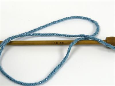 Lot of 4 x 100gr Skeins Ice Yarns SAVER GLITZ Yarn Light Turquoise