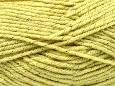 Lot of 4 x 100gr Skeins Ice Yarns SAVER GLITZ Hand Knitting Yarn Light Yellow