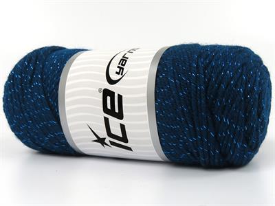 Lot of 4 x 100gr Skeins Ice Yarns SAVER GLITZ Hand Knitting Yarn Teal