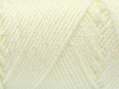 Lot of 4 x 100gr Skeins Ice Yarns SAVER GLITZ Hand Knitting Yarn White