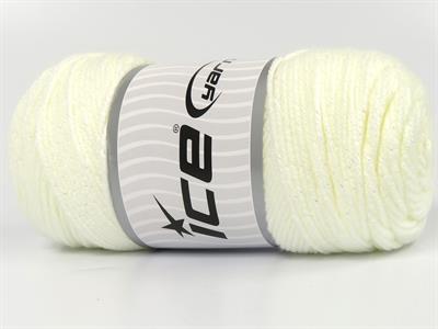 Lot of 4 x 100gr Skeins Ice Yarns SAVER GLITZ Hand Knitting Yarn White