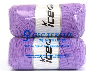 2x200gr. SAVER  Leylak Kışlık, Düz iplikler, Worsted, 100% Akrilik , Makina Yıkama