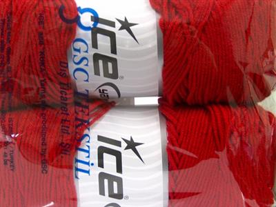 2x200gr. SAVER  Kırmızı Kışlık, Düz iplikler, Worsted, 100% Akrilik , Makina Yıkama