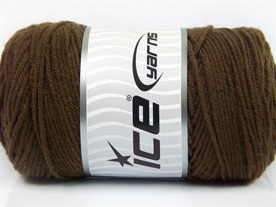 2x200gr. SAVER  Kahverengi Kışlık, Düz iplikler, Worsted, 100% Akrilik , Makina Yıkama