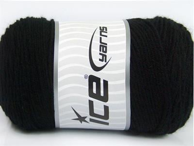 2x200gr. SAVER  Siyah Kışlık, Düz iplikler, Worsted, 100% Akrilik , Makina Yıkama