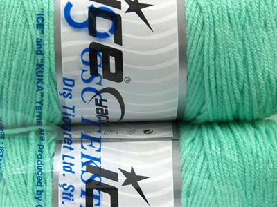 2x200gr. SAVER  Nane Yeşil Kışlık, Düz iplikler, Worsted, 100% Akrilik , Makina Yıkama