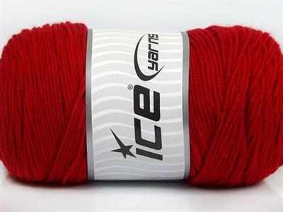 2x200gr. SAVER  Kırmızı Kışlık, Düz iplikler, Worsted, 100% Akrilik , Makina Yıkama