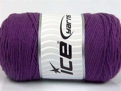 2x200gr. SAVER  Mor Kışlık, Düz iplikler, Worsted, 100% Akrilik , Makina Yıkama