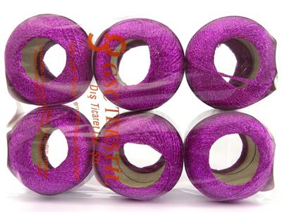 6x25gr. SHIMMER Metalik Simli Fuşya Metalik Simli, Kışlık, Çok İnce