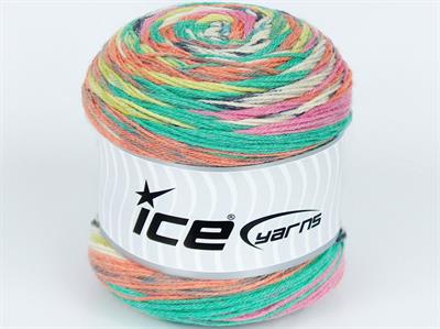 Lot of 3 x 100gr Skeins Ice Yarns SILK BAMBOO SOCK (10% Silk 35% Superwash Wool) Yarn Rainbow