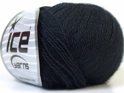 Lot of 6 Skeins Ice Yarns SILK (10% Kid Mohair 40% Merino Superfine) Yarn Black