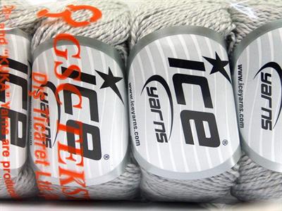 4x50gr. SILK COTTON Ipek, Pamuk Gri Lüks, İpek, Yazlık İplikler, Pamuk