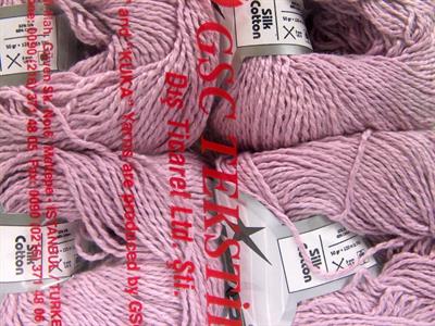 4x50gr. SILK COTTON Ipek, Pamuk Leylak Lüks, İpek, Yazlık İplikler, Pamuk