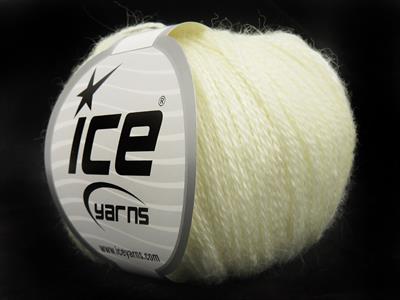 Lot of 6 Skeins Ice Yarns SILK (10% Kid Mohair 40% Merino Superfine) Yarn Cream
