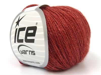 Lot of 6 Skeins Ice Yarns SILK (10% Kid Mohair 40% Merino Superfine) Yarn Marsala Red