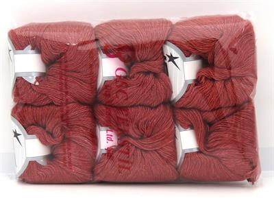 Lot of 6 Skeins Ice Yarns SILK (10% Kid Mohair 40% Merino Superfine) Yarn Marsala Red