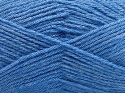 Lot of 4 Skeins Ice Yarns SILK MERINO DK (35% Silk 65% Merino Wool) Yarn Blue