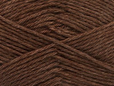 Lot of 4 Skeins Ice Yarns SILK MERINO DK (35% Silk 65% Merino Wool) Yarn Brown