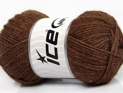 Lot of 4 Skeins Ice Yarns SILK MERINO DK (35% Silk 65% Merino Wool) Yarn Brown