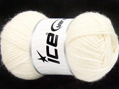 Lot of 4 Skeins Ice Yarns SILK MERINO DK (35% Silk 65% Merino Wool) Yarn Cream