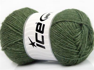 Lot of 4 Skeins Ice Yarns SILK MERINO DK (35% Silk 65% Merino Wool) Yarn Dark Green