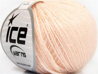 6x25gr. SILK MERINO Ipek, Merino Yün Açık Somon Lüks, Merinos, İpek, Kışlık, Çok İnce