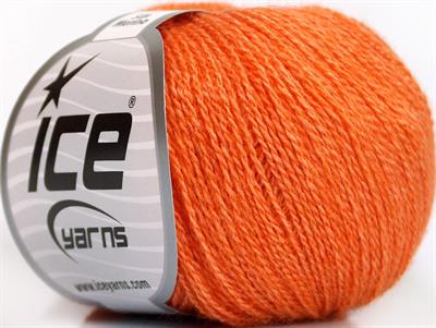 6x25gr. SILK MERINO Ipek, Merino Yün Turuncu Lüks, Merinos, İpek, Kışlık, Çok İnce