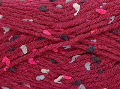 Lot of 4 x 100gr Skeins Ice Yarns SNOWDROP (20% Wool) Yarn Burgundy