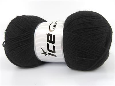 Lot of 4 x 100gr Skeins Ice Yarns SOCK UNICOLOR (75% Superwash Wool) Yarn Black