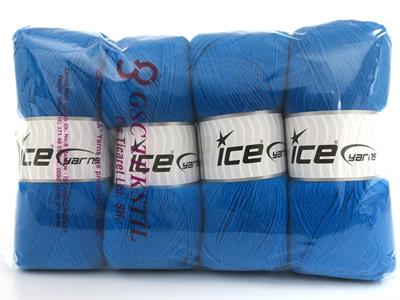 Lot of 4 x 100gr Skeins Ice Yarns SOCK UNICOLOR (75% Superwash Wool) Yarn Blue