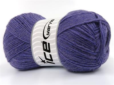 Lot of 4 x 100gr Skeins Ice Yarns SOCK UNICOLOR (75% Superwash Wool) Yarn Bluish Lilac