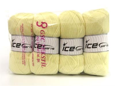 Lot of 4 x 100gr Skeins Ice Yarns SOCK UNICOLOR (75% Superwash Wool) Yarn Dark Cream