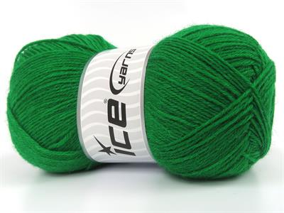 Lot of 4 x 100gr Skeins Ice Yarns SOCK UNICOLOR (75% Superwash Wool) Yarn Green