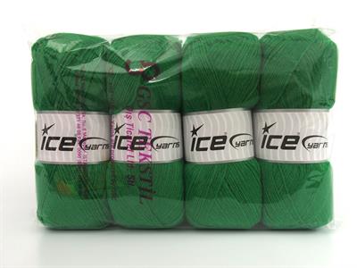 Lot of 4 x 100gr Skeins Ice Yarns SOCK UNICOLOR (75% Superwash Wool) Yarn Green