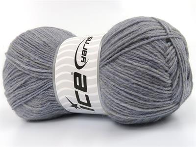 Lot of 4 x 100gr Skeins Ice Yarns SOCK UNICOLOR (75% Superwash Wool) Yarn Greyish Light Blue
