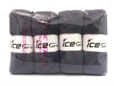 Lot of 4 x 100gr Skeins Ice Yarns SOCK UNICOLOR (75% Superwash Wool) Yarn Jeans Blue