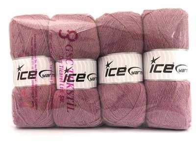 Lot of 4 x 100gr Skeins Ice Yarns SOCK UNICOLOR (75% Superwash Wool) Yarn Light Maroon