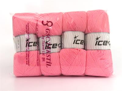 Lot of 4 x 100gr Skeins Ice Yarns SOCK UNICOLOR (75% Superwash Wool) Yarn Light Pink