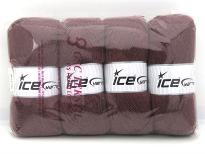 Lot of 4 x 100gr Skeins Ice Yarns SOCK UNICOLOR (75% Superwash Wool) Yarn Maroon