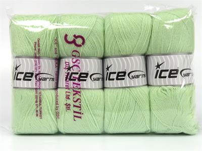 Lot of 4 x 100gr Skeins Ice Yarns SOCK UNICOLOR (75% Superwash Wool) Yarn Mint Green