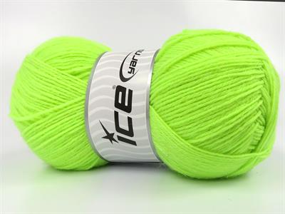 Lot of 4 x 100gr Skeins Ice Yarns SOCK UNICOLOR (75% Superwash Wool) Yarn Neon Green