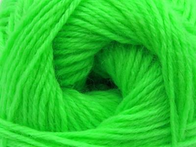 Lot of 4 x 100gr Skeins Ice Yarns SOCK UNICOLOR (75% Superwash Wool) Yarn Neon Green
