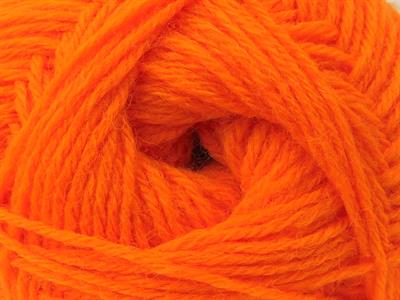 Lot of 4 x 100gr Skeins Ice Yarns SOCK UNICOLOR (75% Superwash Wool) Yarn Neon Orange