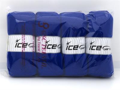 Lot of 4 x 100gr Skeins Ice Yarns SOCK UNICOLOR (75% Superwash Wool) Yarn Saxe Blue