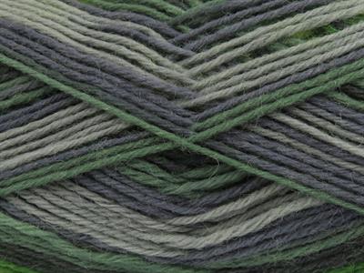 Lot of 4 x 100gr Skeins Ice Yarns SOCK VARICOLOR (75% Superwash Wool) Yarn Green Shades Grey Shades