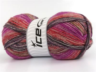 Lot of 4 x 100gr Skeins Ice Yarns SOCK VARICOLOR (75% Superwash Wool) Yarn Black Pink Red Cream
