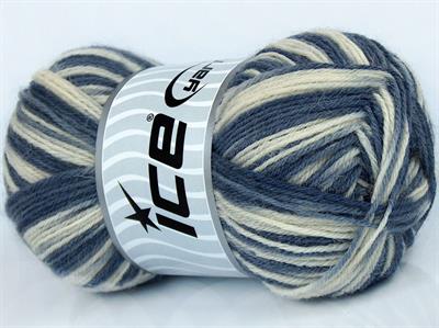 Lot of 8 Skeins Ice Yarns SOCKENWOLLE (75% Superwash Wool) Yarn Grey Shades Cream