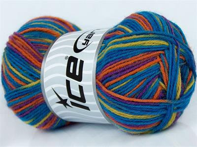 Lot of 8 Skeins Ice Yarns SOCKENWOLLE (75% Superwash Wool) Yarn Rainbow